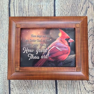 Then Sings My Soul Cardinal Keepsake Jewelry Box