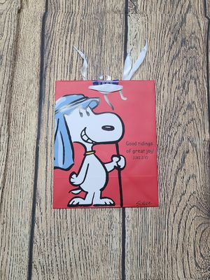 Good Tidings Peanuts Christmas Medium Gift Bag