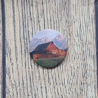 Mountain Barn Scene Car Coaster