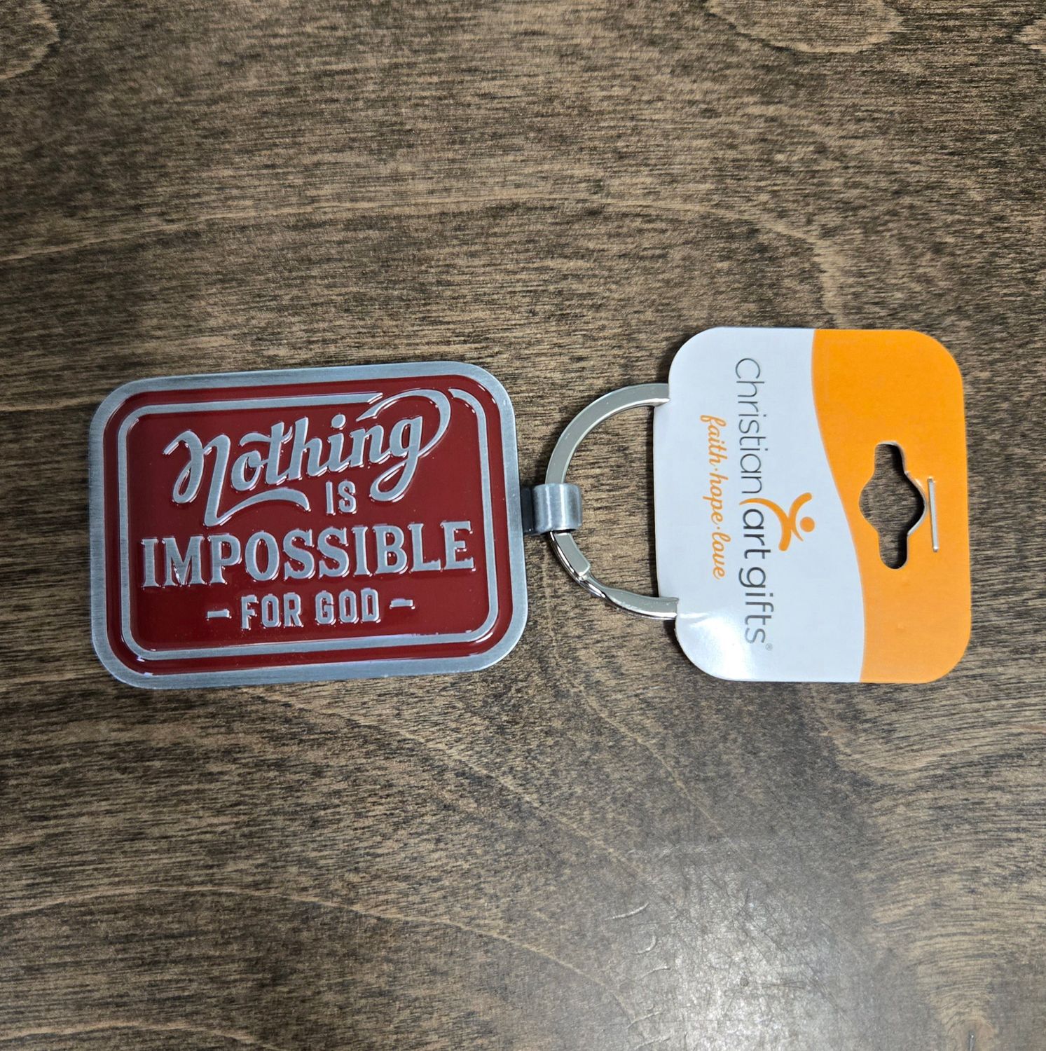 Nothing is Impossible for God Metal Key Chain