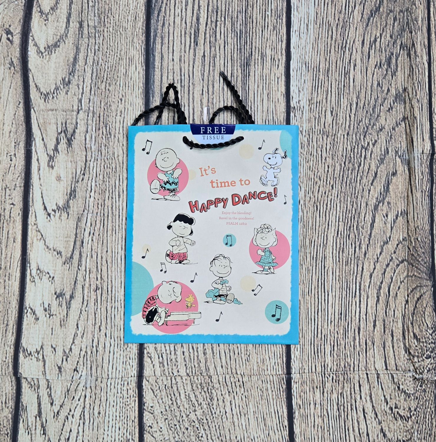 Peanuts Dancing Medium Gift Bag