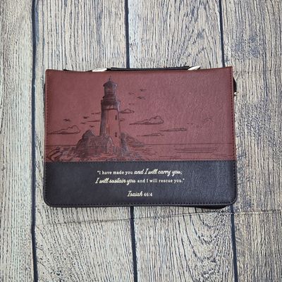 I Will Carry You Brown Two-Tone Faux Leather X-Large Bible Cover