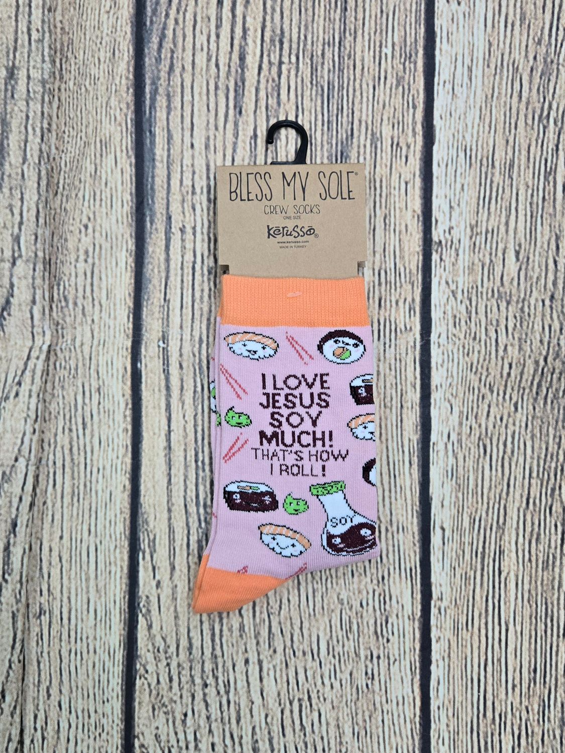 I Love Jesus Soy Much Bless My Sole Sock