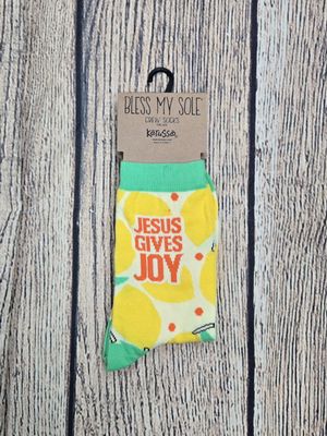 Jesus Gives Joy Bless My Sole Sock
