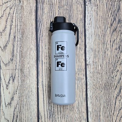 Iron Sharpens Iron Gray 24 oz Stainless Steel Bottle