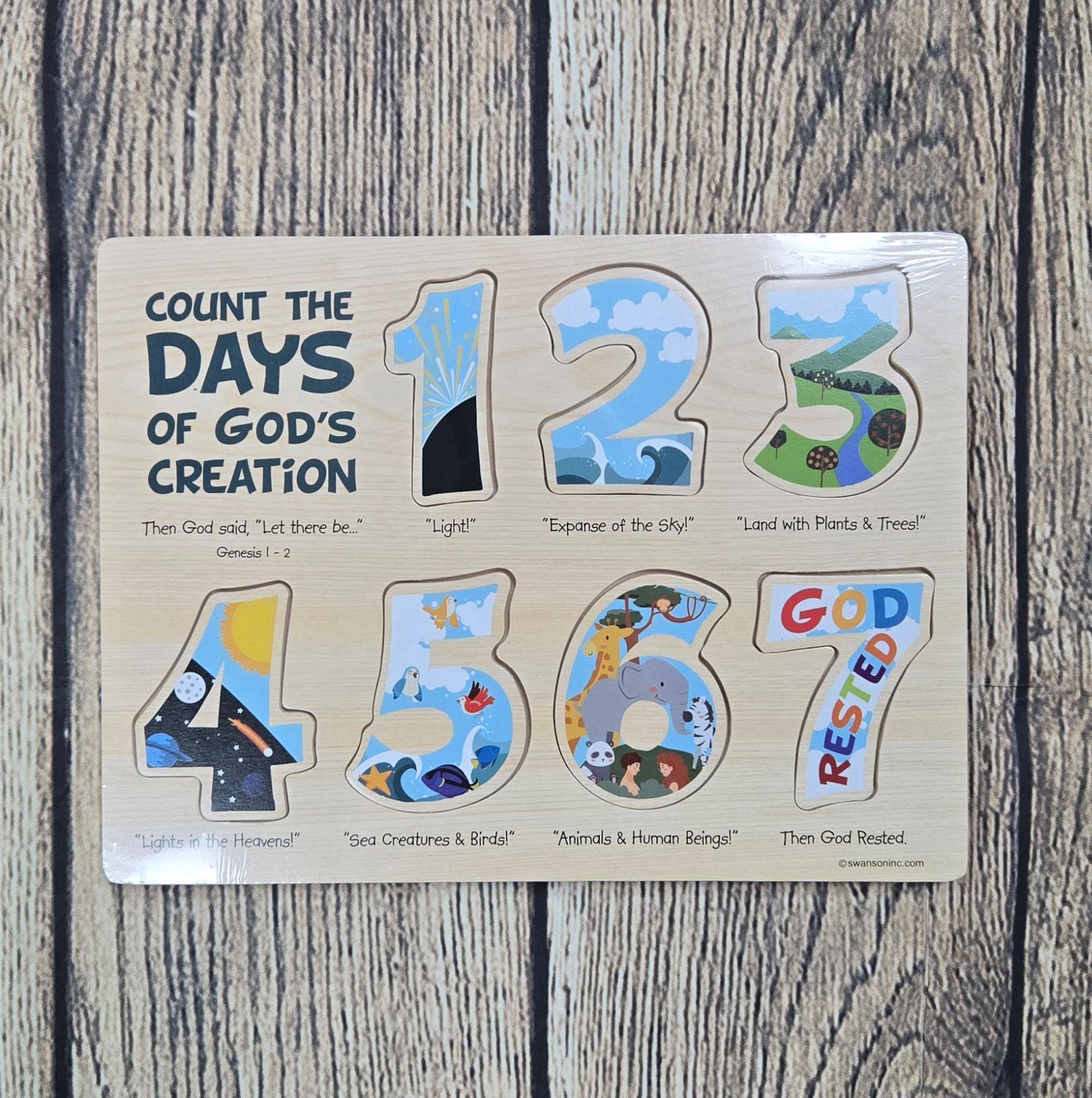 7 Days of Creation Wooden Puzzle