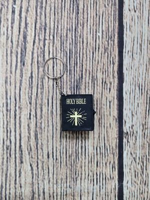 Mini Black Bible Key Chain