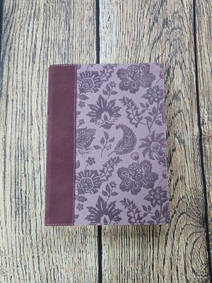 SKJV Bible - Large Print - Thumb Indexed - Plum and Paisley Bonded Leather