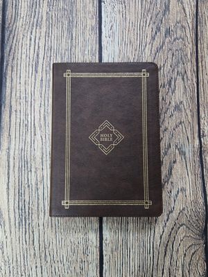KJV Holy Bible - 5-Minute Bible Study Edition - Classic Hickory Imitation Leather