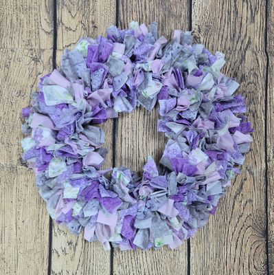 Lavender Rag Wreath