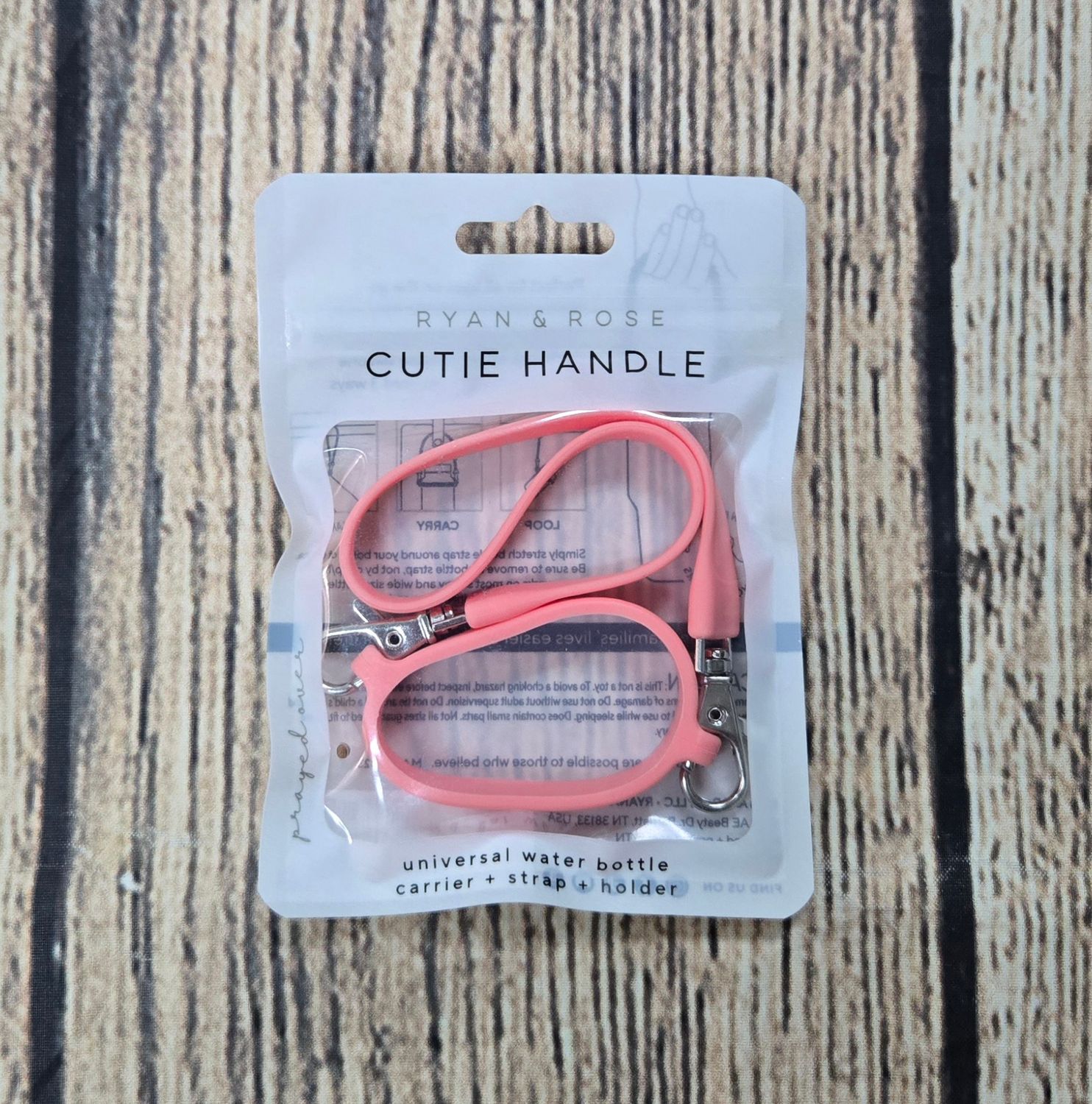 Ryan and Rose Cutie Handle - Flat - Coral