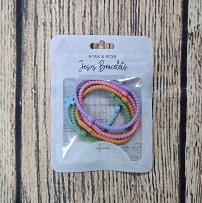 Ryan and Rose Jesus Bracelets - 5 Pack - Boca - Small