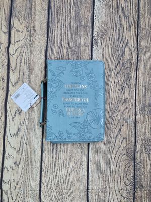 Jeremiah 29:11 Teal Faux Fashion Leather Large Bible Cover
