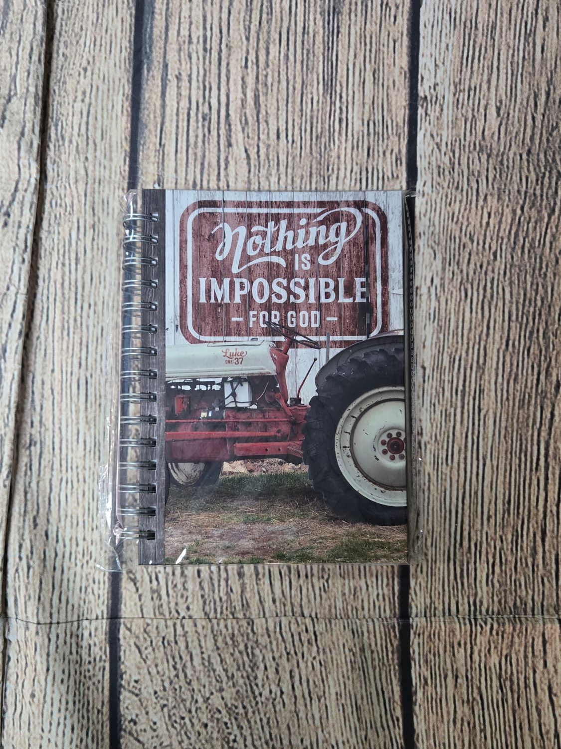 Nothing is Impossible Red Tractor Wirebound Journal