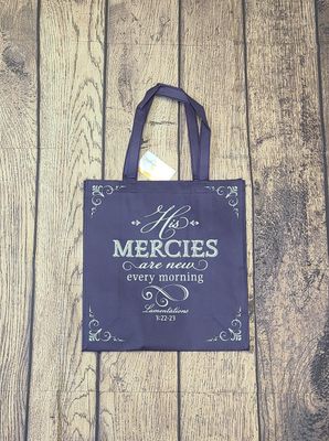 His Mercies Are New Every Morning Purple Amethyst Tote Bag