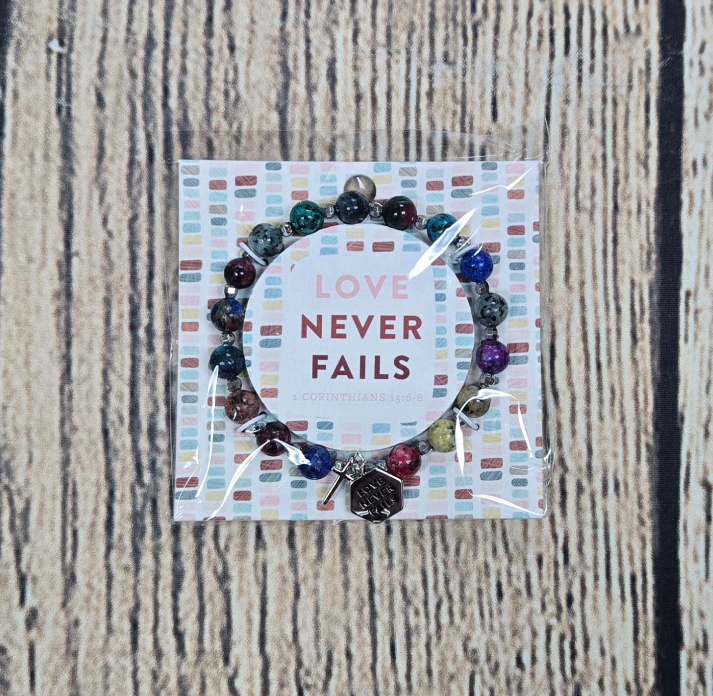 Grace and Truth Love Never Fails Keepsake Bracelet