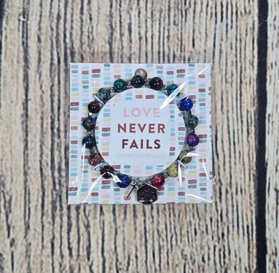 Grace and Truth Love Never Fails Keepsake Bracelet