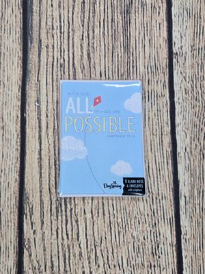 With God all Things are Possible Card and Envelope Package