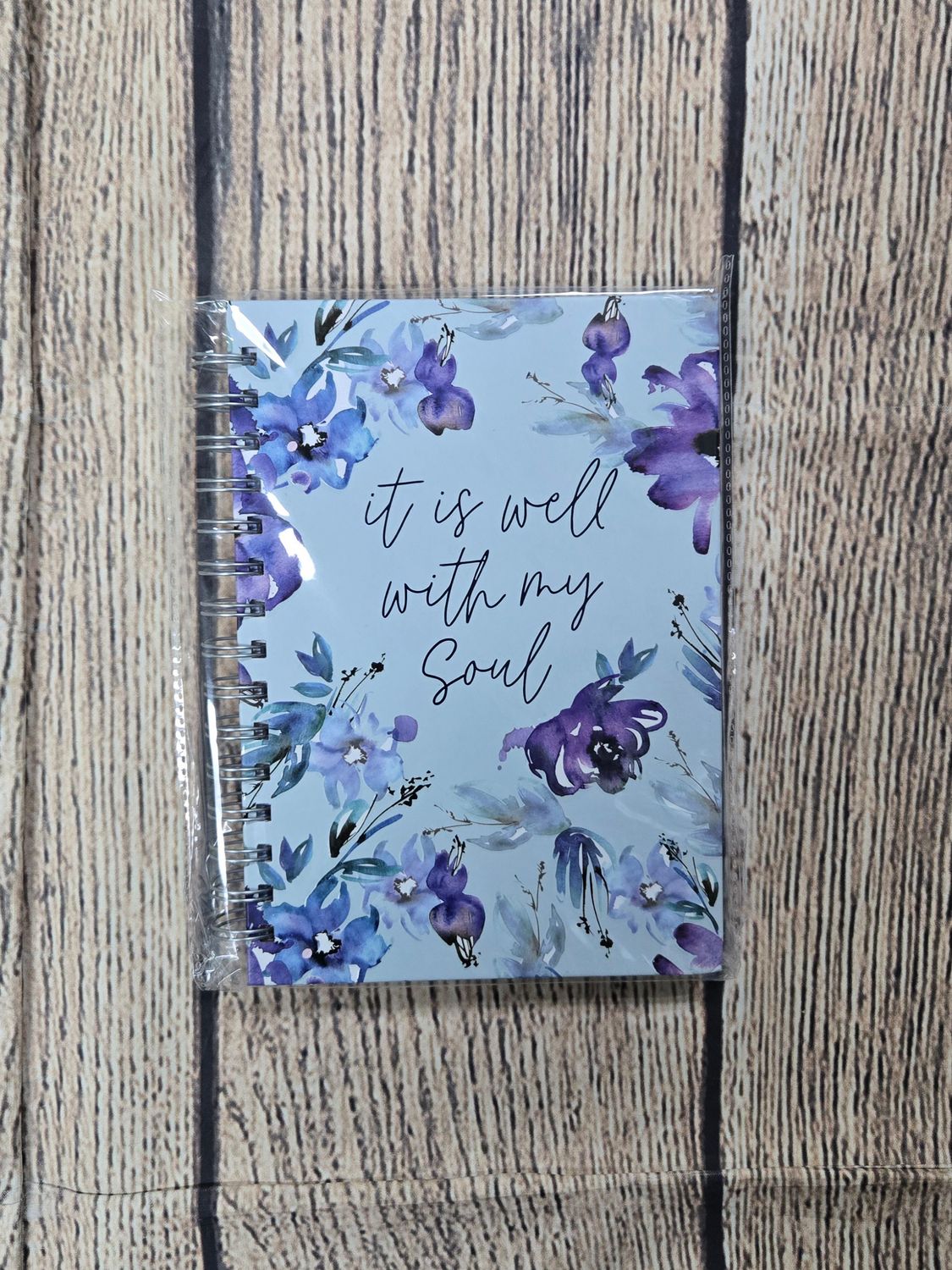 It is Well With My Soul Purple Posies Wirebound Journal
