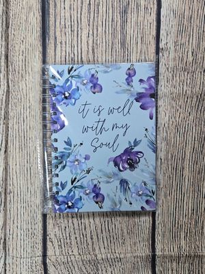 It is Well With My Soul Purple Posies Wirebound Journal