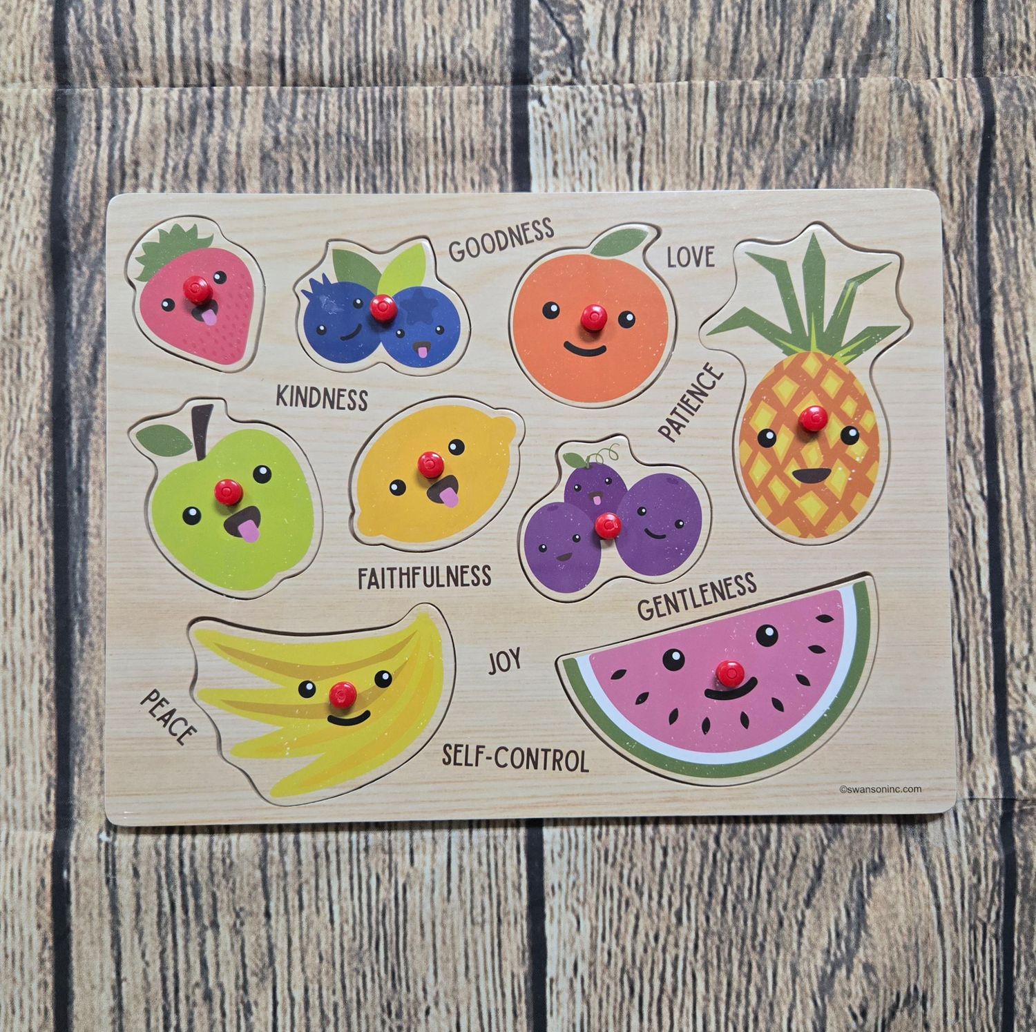 Fruit of the Spirit Wooden Peg Puzzle