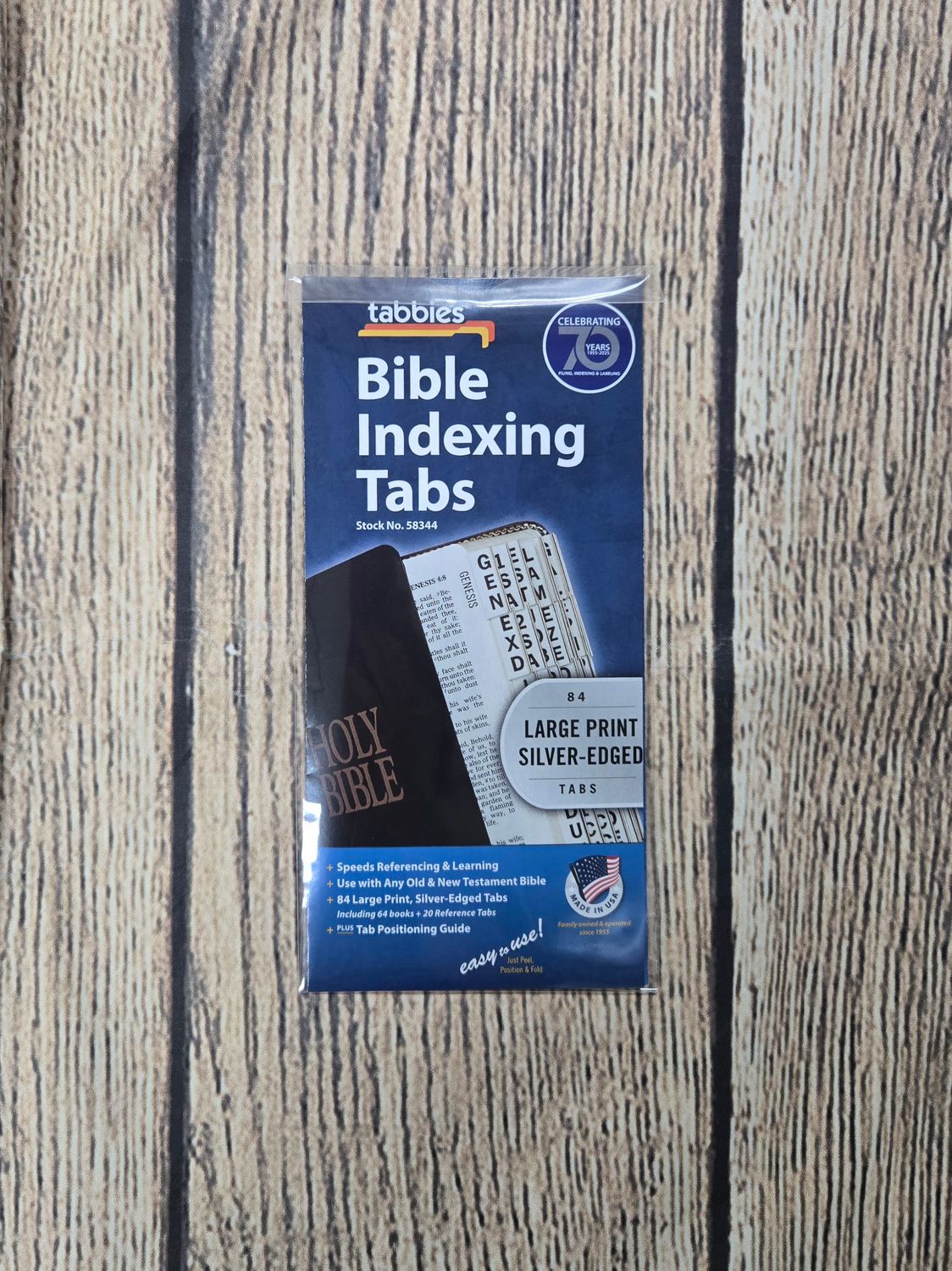 Bible Indexing Tabs - Large Print - Silver Colored