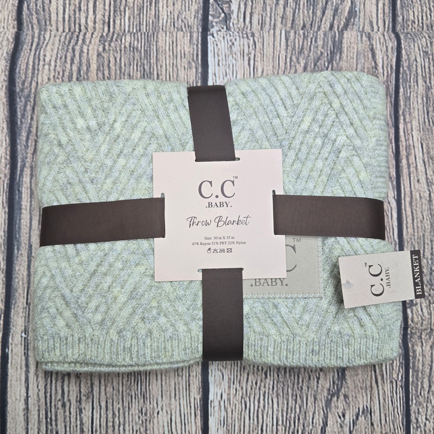 C.C. Heathered Knit Baby Blanket - Lemon Mix Color