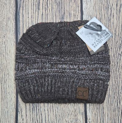 Flecked Ombre C.C. Beanie Tail - Brown Color