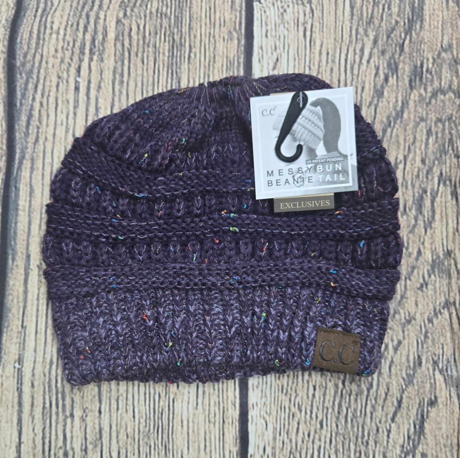 Flecked Ombre C.C. Beanie Tail - Purple Color