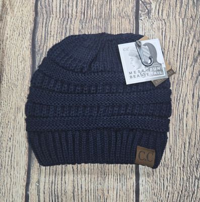 Solid Classic C.C. Beanie Tail - Navy Color