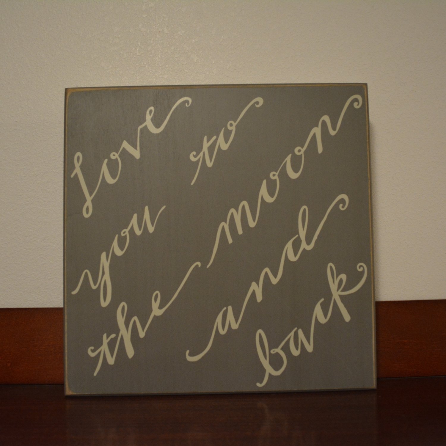 Love You to the Moon and Back Box Sign by Primitives by Kathy