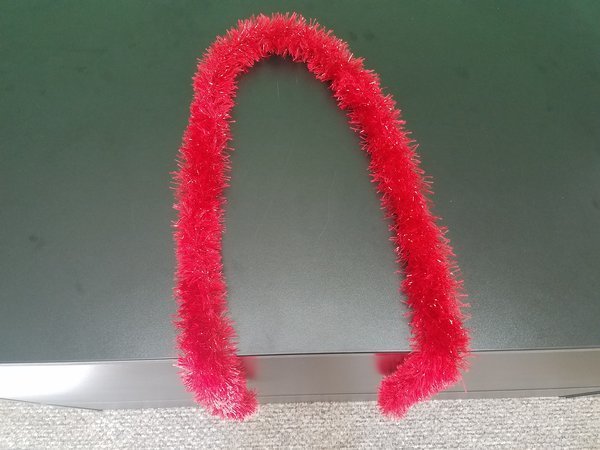 Red Glitter Eyelash Scarf
