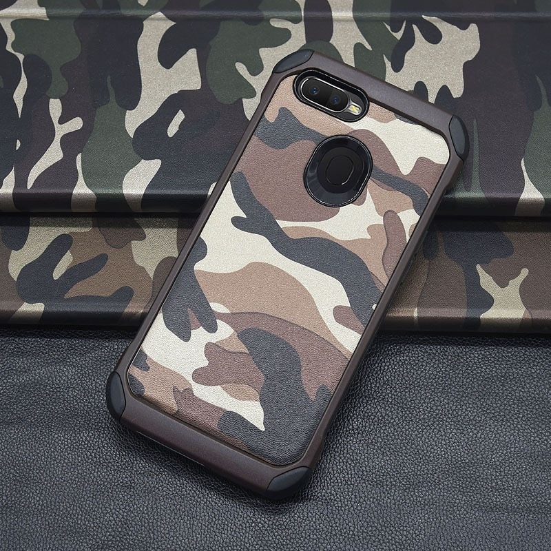 NX Camo Military Combat Case for Oppo F9 + 3D Glass Protector