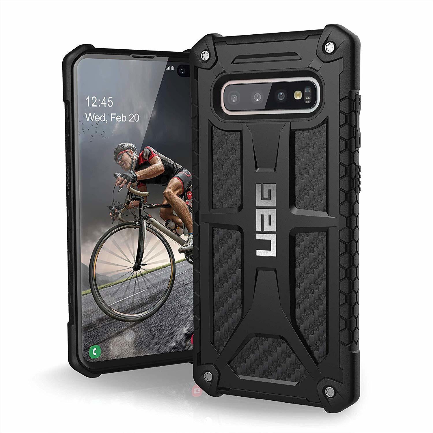UAG Military Rugged Case Feather Light Monarch Carbon for Samsung S10 and S10Plus