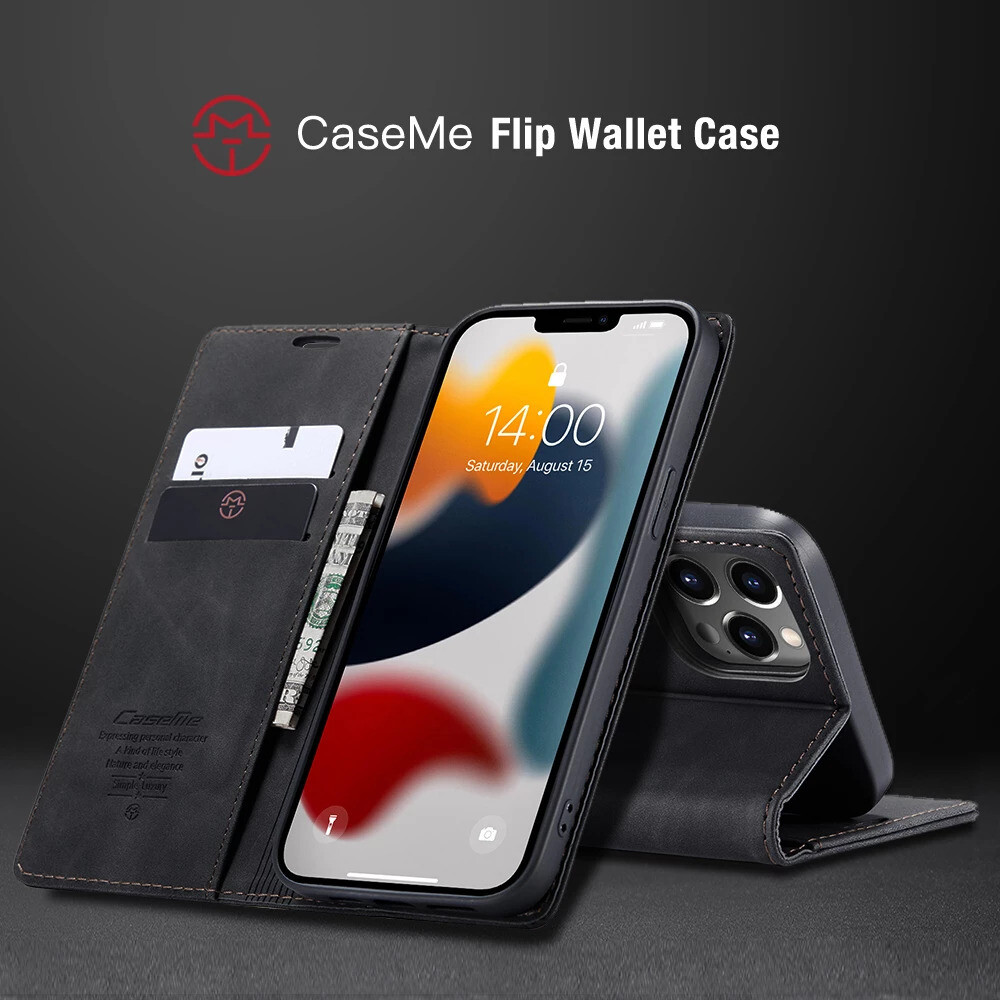 iPhone 13 Pro CASEME OEM Business Style Multi-Functional Wallet Retro Leather Case