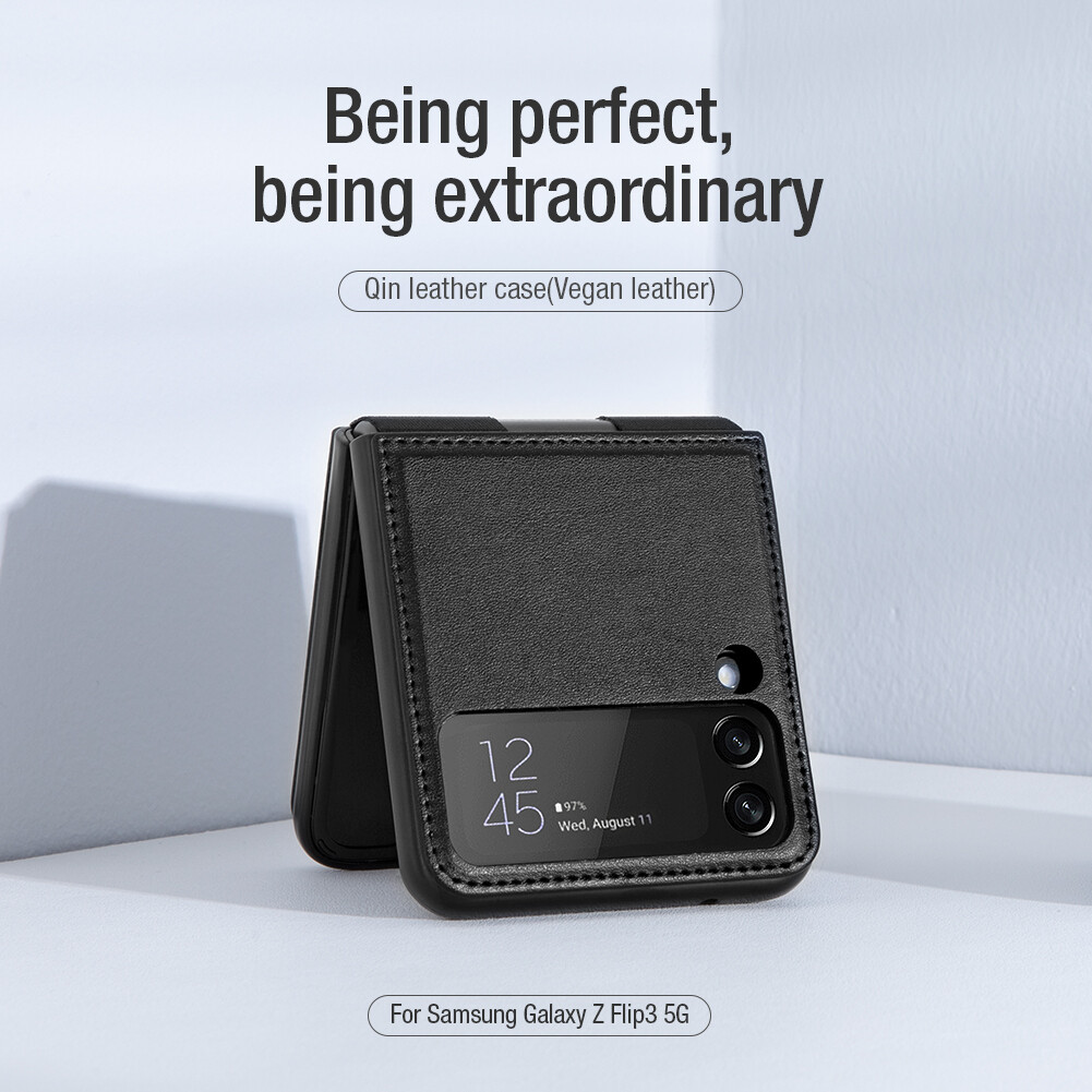 Samsung Galaxy Z Flip 3 5G Nillkin Qin leather case（Vegan leather）
