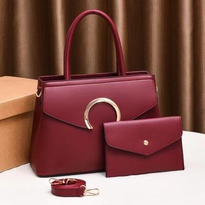 2 in 1 MC Minissimi Buckle Minimalistics Fashion Design Ladies Stylish Leather Bag