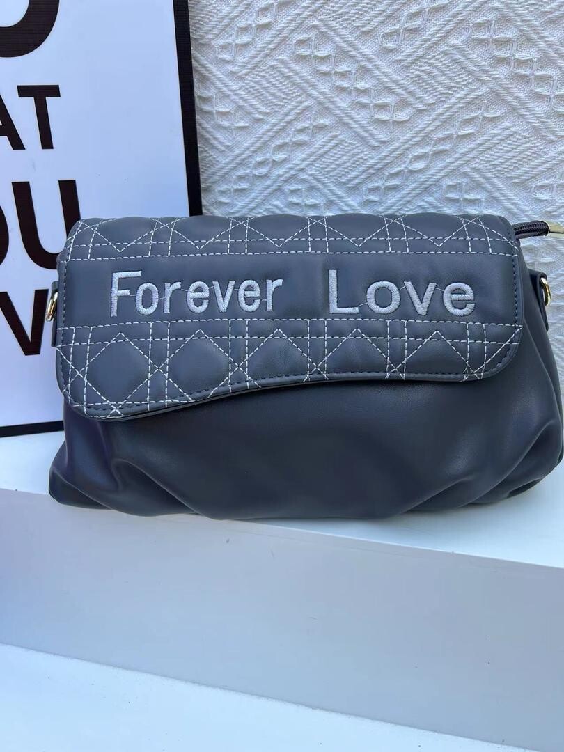 Forever Love Minimalistic Golden Hardware Leather Ladies Handle Bag