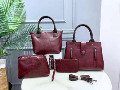4 in 1 Graceful Fashionable Premium Leather High Quality Women Handbag