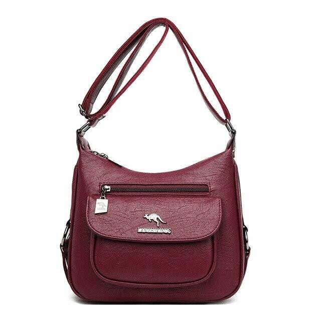 Retro Ladies One Shoulder Messenger Bag Female Brand Casual Handbag High Quality PU Leather