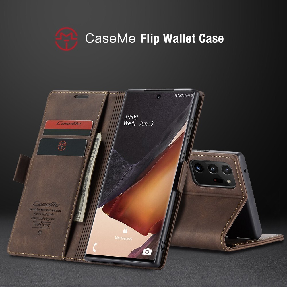 Samsung Galaxy Note 20 Ultra Caseme OEM Retro - Multifunctional Wallet Leather Flip Case