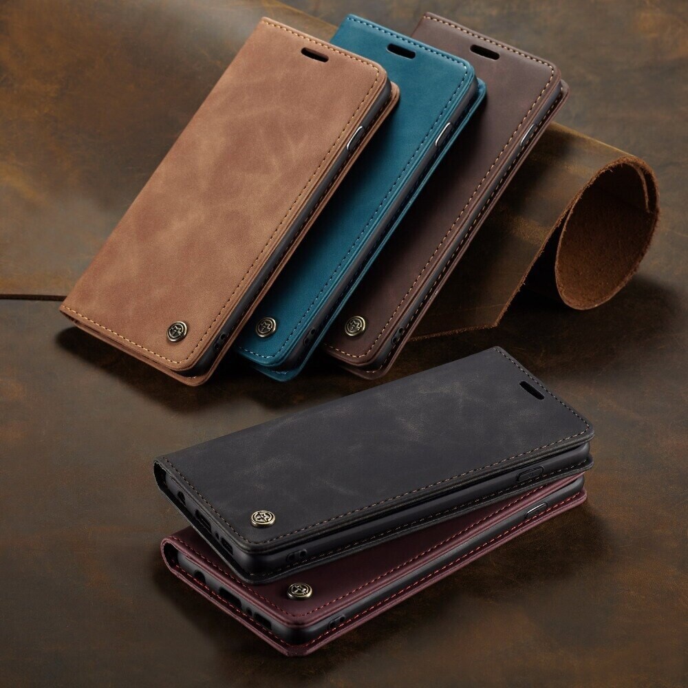 Samsung Galaxy S10 Plus CASEME Series Business Style PU Leather Stand Flip Wallet Case Auto-absorbed Magnetic Phone Cover