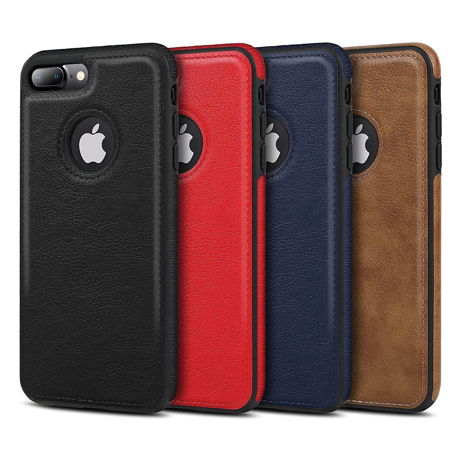 iPhone 7 Plus iPhone 8 Plus Luxury PU Leather Shockproof Business Style Mobile Phone Case