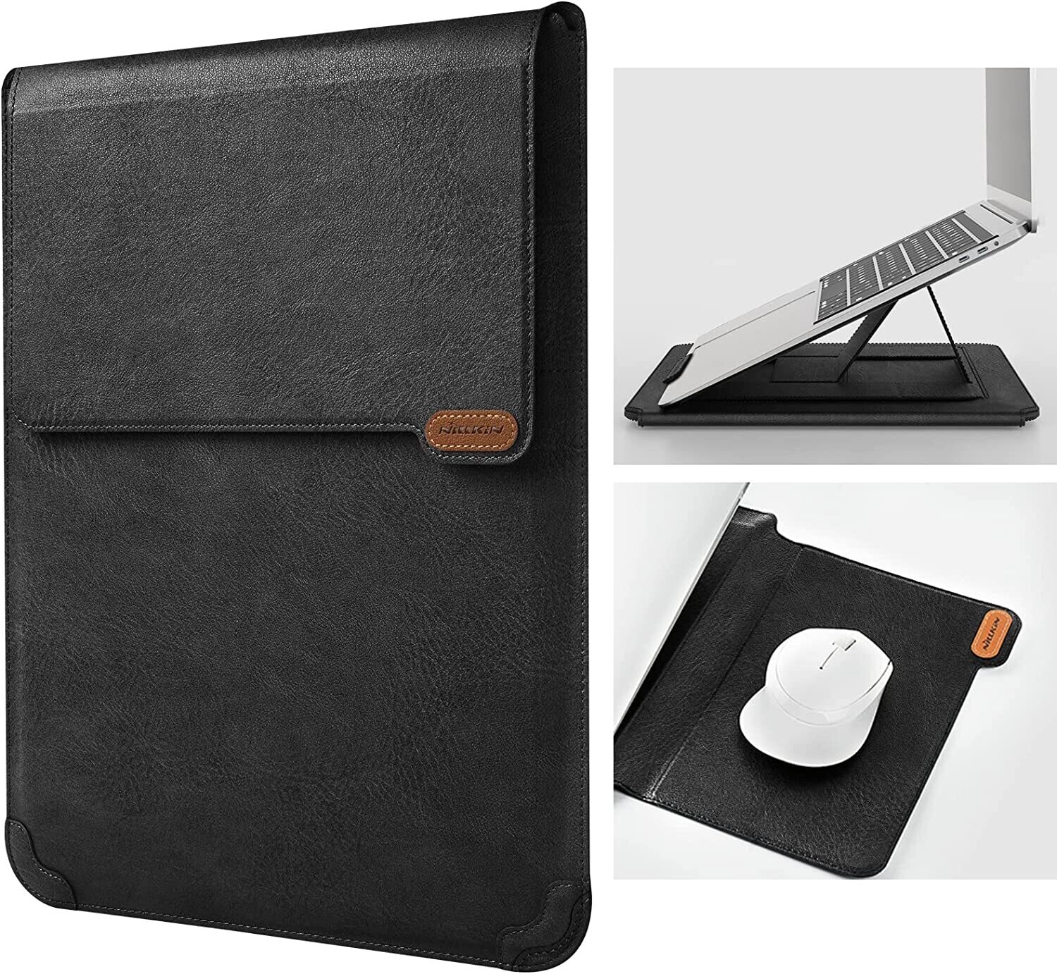 Nillkin OEM 3 in 1 Multifunctional Versatile Laptop Sleeve 16" Laptop Stand Adjustable, Computer Shock Resistant Bag with Mouse Pad