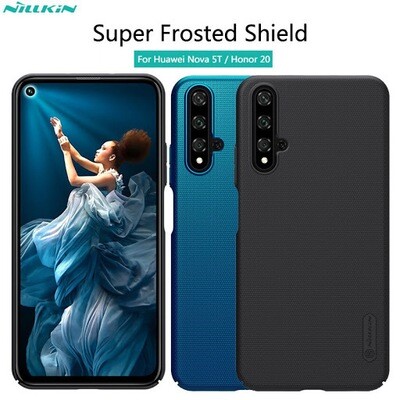 Nillkin Super Frosted Shield Matte cover case with 3D screen Protector Glass for Huawei Nova 5T  & Huawei Honor 20