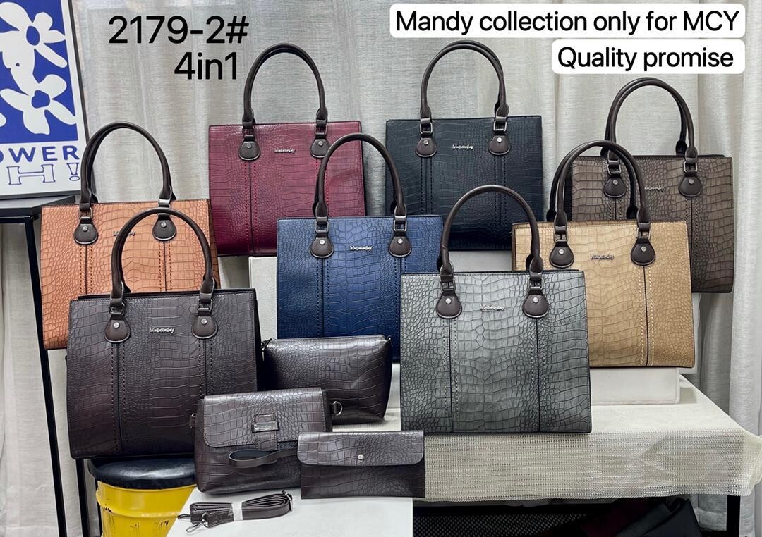 4 in 1 MCY Mandy Collection 2023 Premium Luxury Crocodile Skin Design Large Capacity Genuine Leather Women Handbags