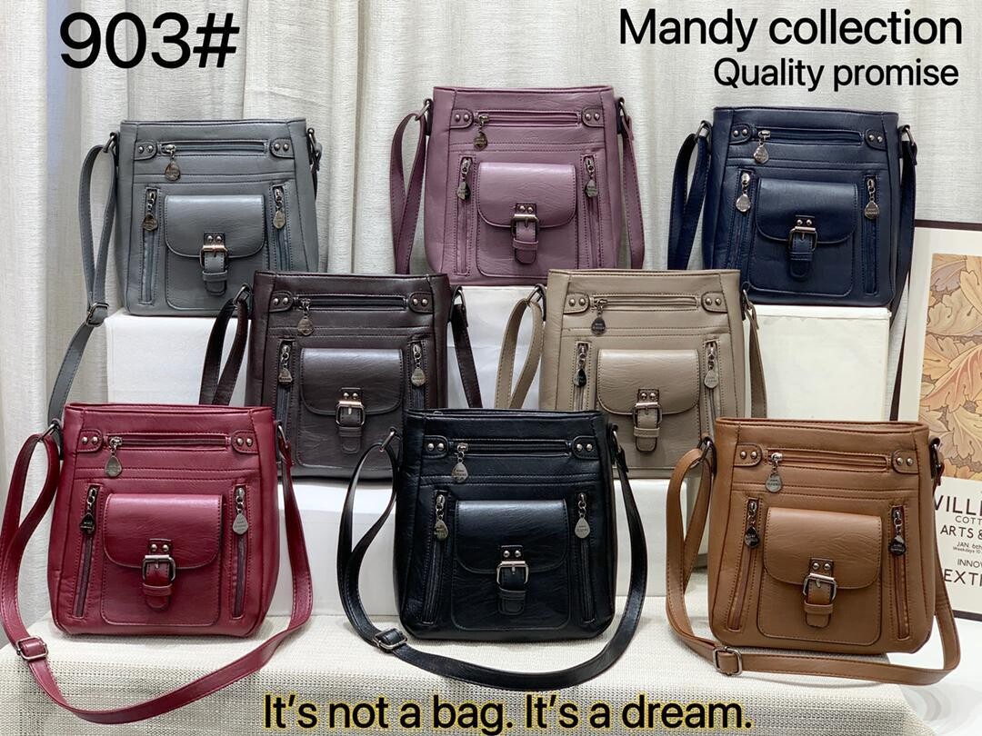 Mandy Grain Leather Modern Fashion Classic Ladies Mini Crossbody Shoulder Baby-Feel Soft Leather Bag