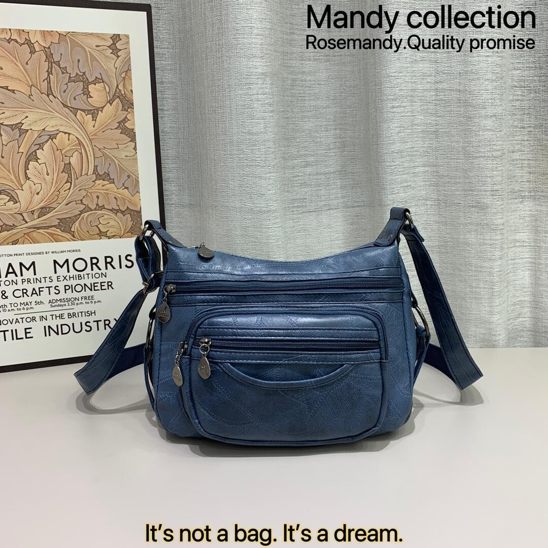 Mandy Collection Integra Design Baby-Feel Soft Grain Leather Mini Crossbody Shoulder Bag