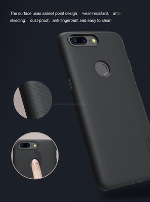 OnePlus 5T Phone Cases Nillkin Black Frosted Shield Hard Shell Cover Case For Oneplus5T One Plus 5t 6.01" Gift Screen Protector