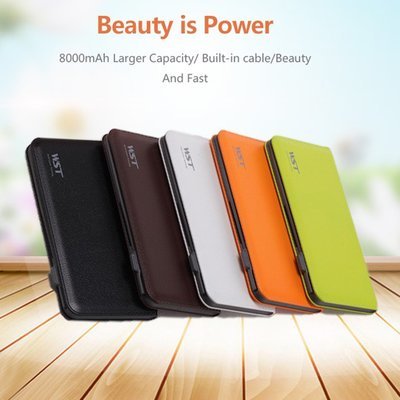 WST Powerbank 8000mAh Power Bank Ultrathin External Battery Backup Charger Adapter for iPhone 5 6 6S 6Plus 6s Plus plus xiaomi samsung